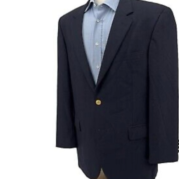 Jos A Bank Executive Collection Other - JOS A BANK Executive Collection Traditional Fit Navy 52L Sportcoat Blazer 2 Gold